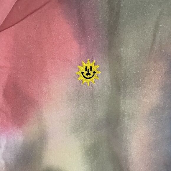 Carne Bollente Men’s M Risky Jizzness Multicolor Watercolor Button Up - Picture 2 of 6